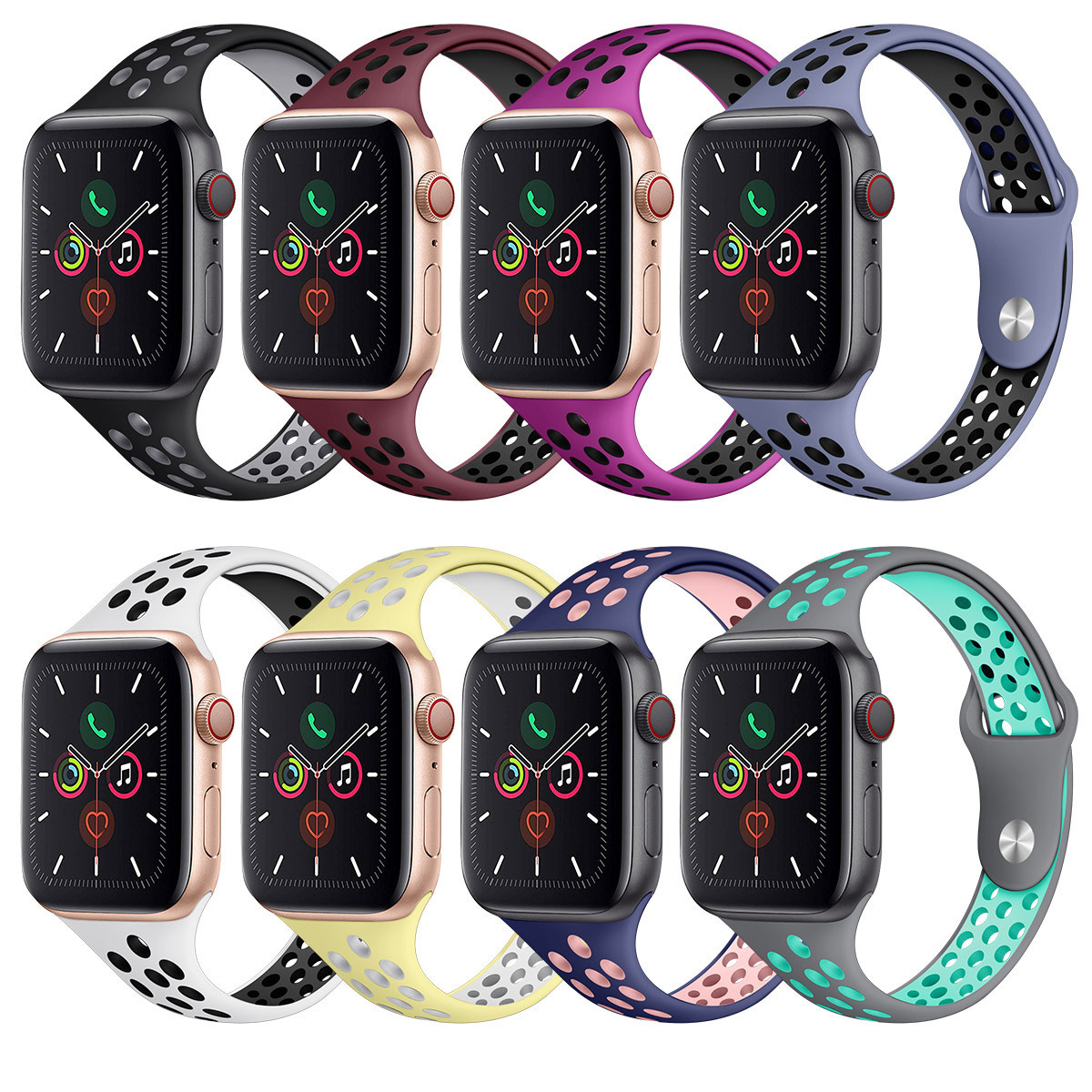 silicone apple watchband